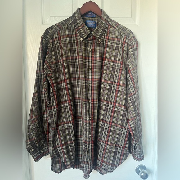 Men’s Pendleton 100% Virgin Wool Plaid Button Down | Size XL - Picture 1 of 10